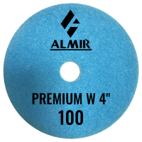 Диски полировальные эластичные PREMIUM W ALMIR D100/№100 (Премиум W АЛМИР) для мрамора и гранита (с водяным охлаждением) Диски полировальные эластичные PREMIUM W ALMIR D100/№100 (Премиум W АЛМИР) для мрамора и гранита (с водяным охлаждением)