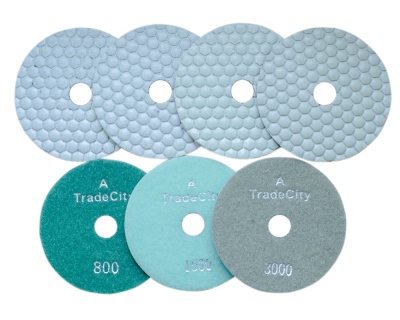 Алмазные гибкие шлифовальные круги TRADECITY Pads 7-STEP D125 комплект Алмазные гибкие шлифовальные круги TRADECITY Pads 7-STEP D125 комплект